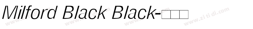 Milford Black Black字体转换